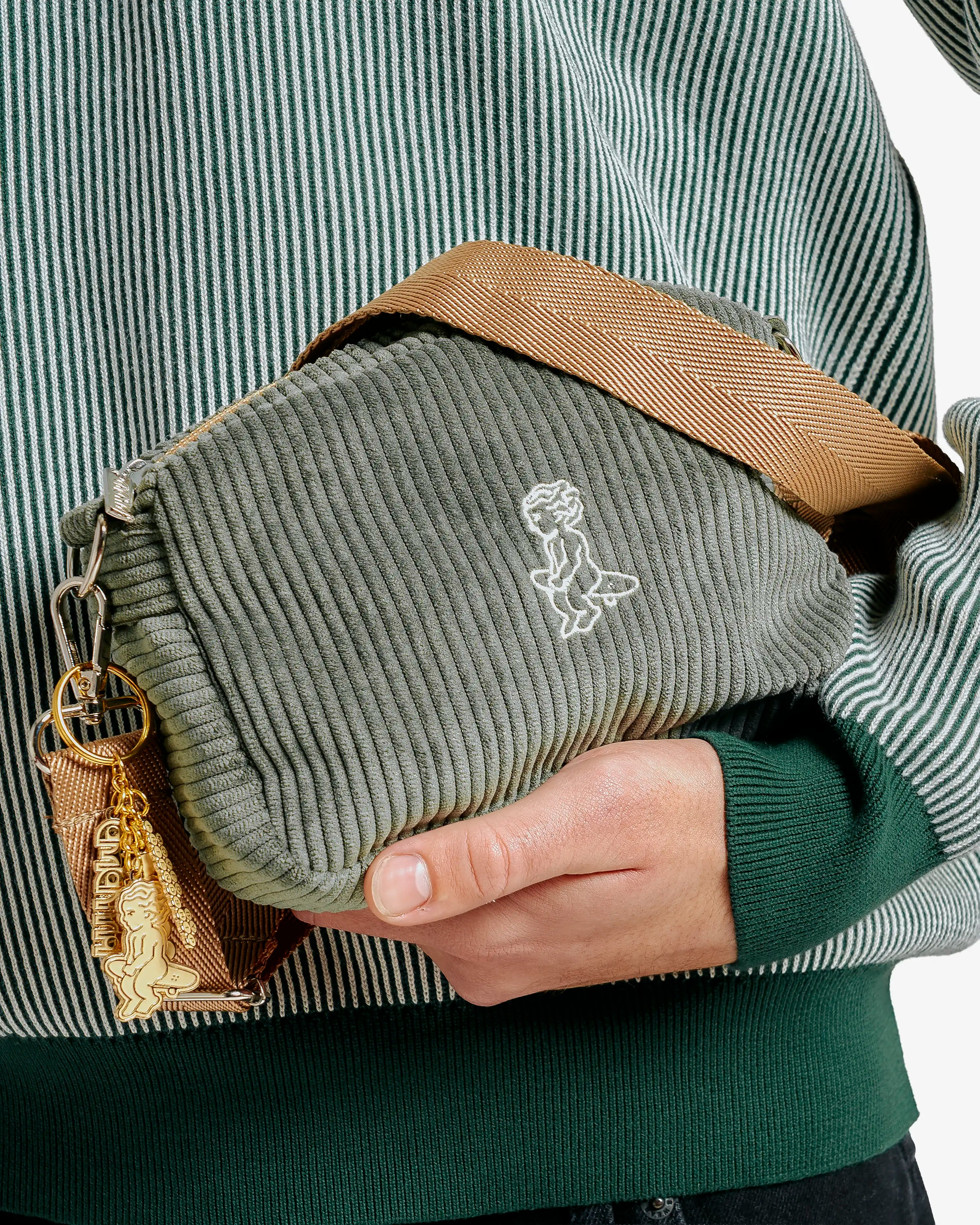 Fluffy Ikon Corduroy Shoulder Bag