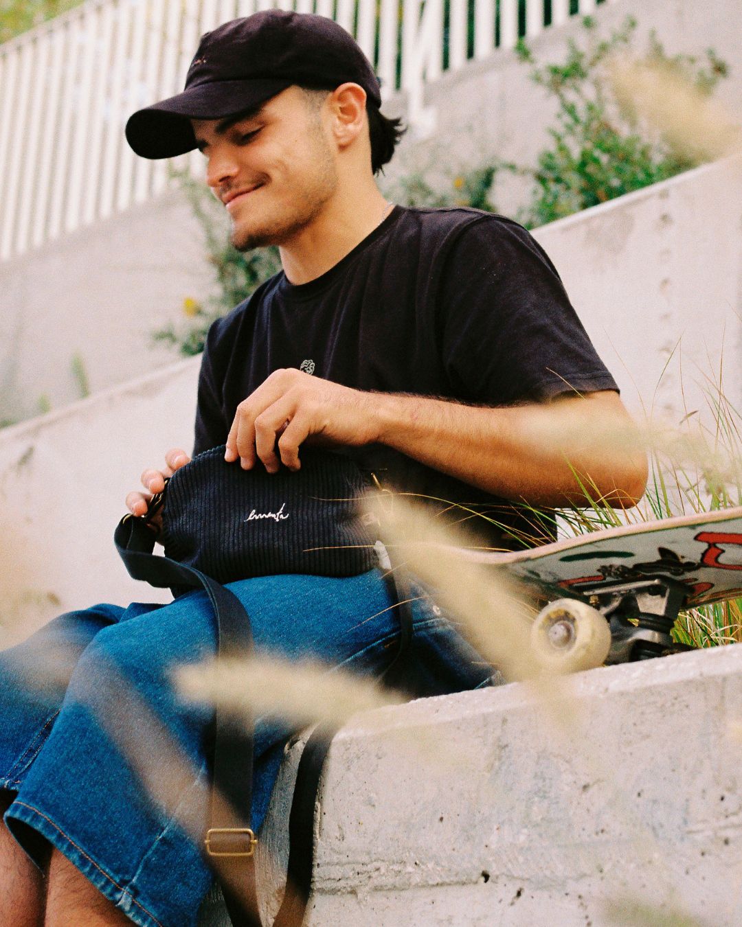 Fluffy Signature Corduroy Shoulder Bag