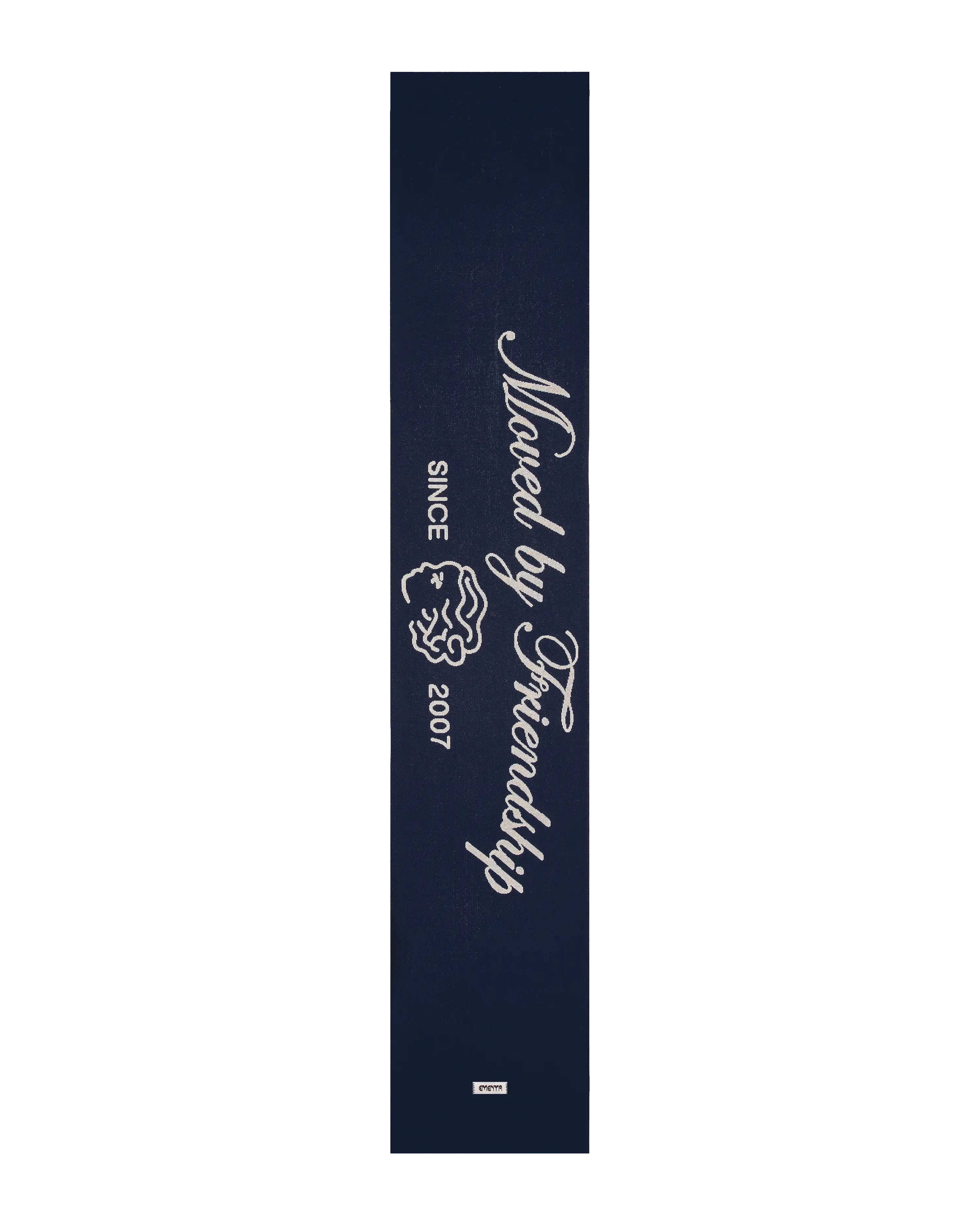 Made from 100% organic cotton for a soft, warm, and ultra-comfortable feel

Double-layered fabric for a heavyweight, warm, and durable construction
Reversible design with a dark blue side featuring off-white tonal details and an off-white side with dark blue detailing
Signature Ikon logo with the motto "Moved by Friendship" and Ementa’s founding date
Machine washable in cold water for easy care and long-lasting quality
Length: 200cm; Width: 40cm