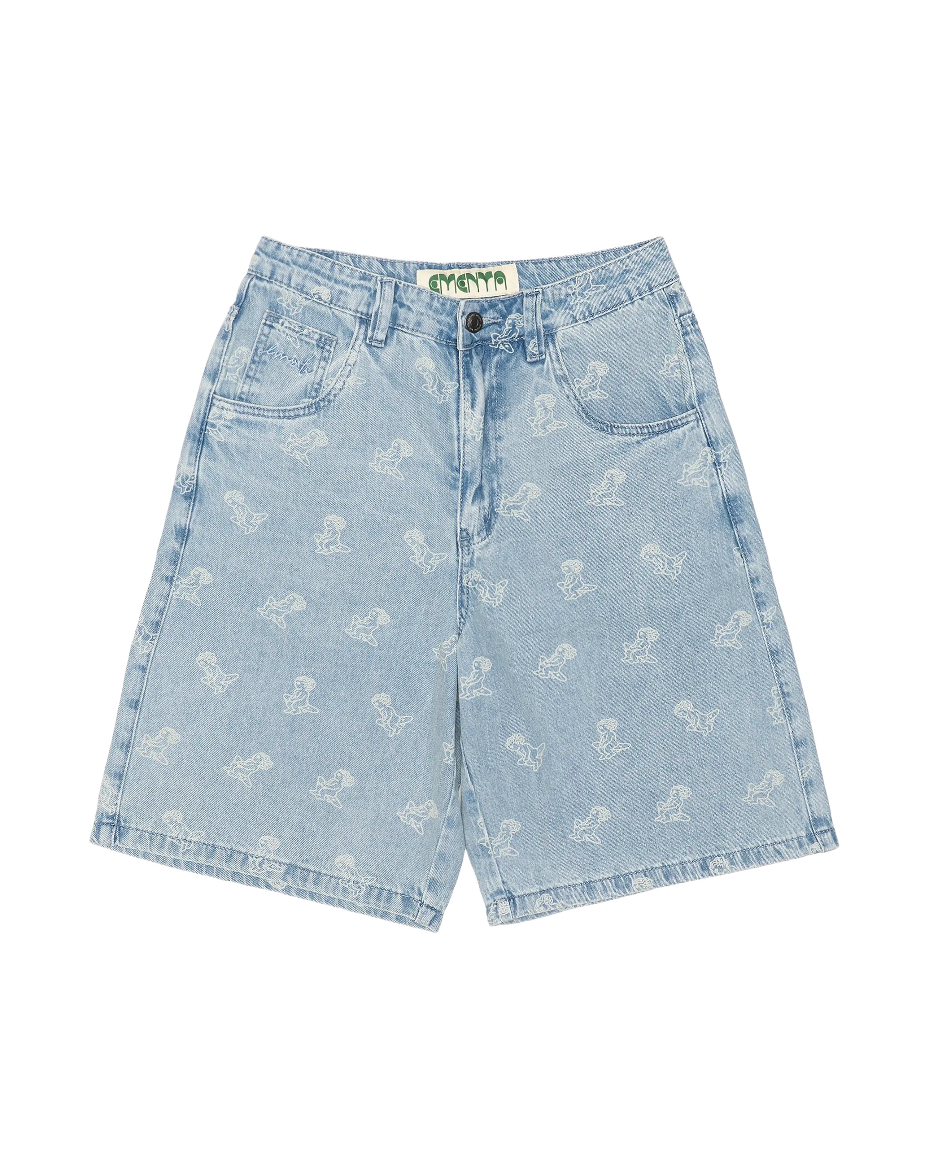 Light blue denim with all-over Ikon logo embroidery
Pair with the matching Emodi Kit Shirt for a complete look
100% cotton for comfort and breathability
Relaxed fit with mid-length leg
Classic 5-pocket construction for everyday function

Zip fly with button closure and belt loops
Unisex design
Cold wash only