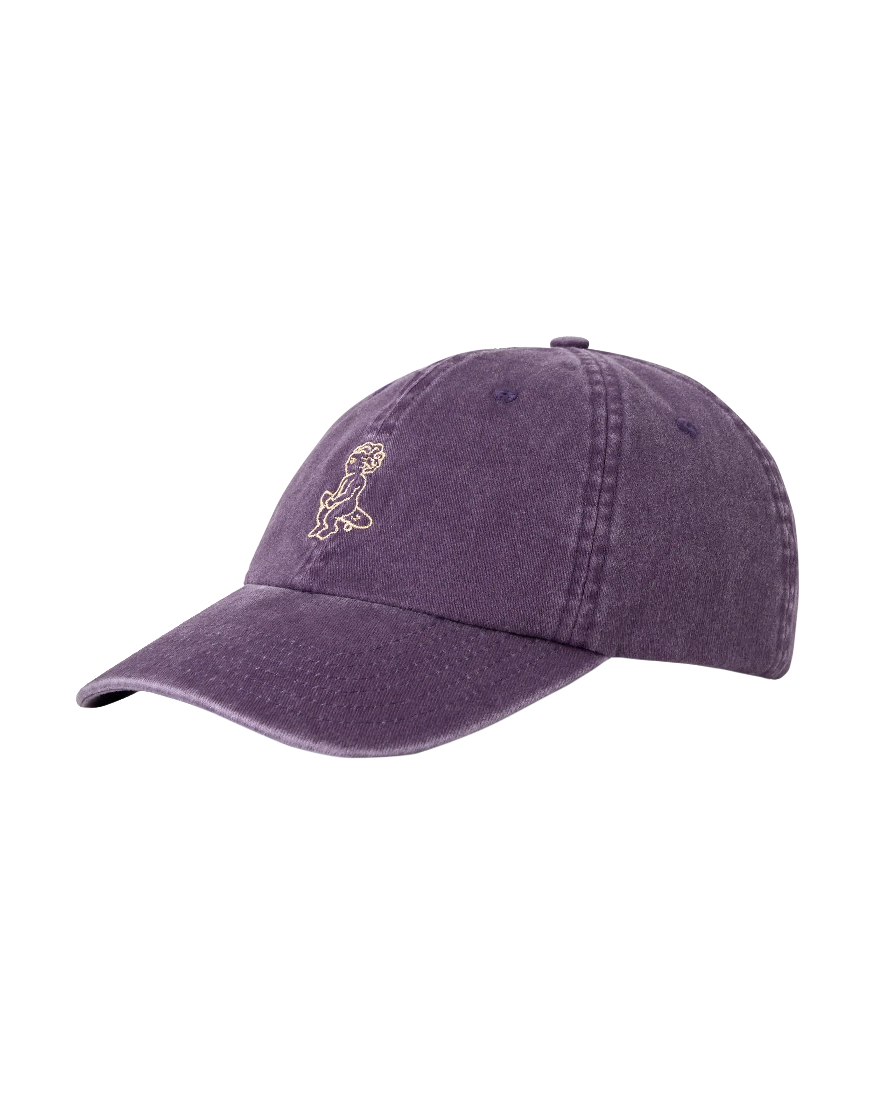 Back view of acai washed cotton cap with adjustable strap